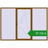 Ціноутворення Вікна 3000x2090 мм REHAU Euro 70 GOLDEN OAK з двох сторін. Ціна: ₴39,105.81