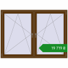 Ціноутворення Вікна 1800x1300 мм REHAU Euro 70 WALNUT з двох сторін. Ціна: ₴19,719.15