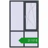 Ціноутворення Вікна 1240x2000 мм REHAU Euro 70 ANTHRACITE_GREY_STRUKTURAL з двох сторін. Ціна: ₴21,116.69