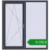Ціноутворення Вікна 1400x1500 мм REHAU Euro 70 ANTHRACITE_GREY_STRUKTURAL з двох сторін. Ціна: ₴15,098.32