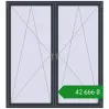 Ціноутворення Tilt-and-Turn 2000x2200 mm REHAU Brillant-Design ANTHRACITE_GREY_STRUKTURAL two-sided. Ціна: ₴42,666.25