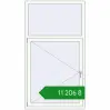 Ціноутворення Вікна 1050x1900 мм REHAU Euro 70 Білий (RAL 9016) з двох сторін. Ціна: ₴11,205.71