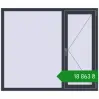 Ціноутворення Вікна 1560x1330 мм REHAU SYNEGO MD ANTHRACITE_GREY_STRUKTURAL з двох сторін. Ціна: ₴18,862.83