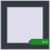 Ціноутворення Вікна 380x380 мм REHAU Euro 60 ANTHRACITE_GREY_STRUKTURAL з двох сторін. Ціна: €26.38