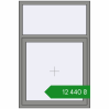 Ціноутворення Вікна 1000x1500 мм Altest Pony 375 RAL 9007 Grey aluminium з двох сторін. Ціна: ₴12,440.25