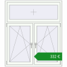 Ціноутворення Вікна 1300x1499 мм REHAU Euro 70 Білий (RAL 9016) з двох сторін. Ціна: €331.51