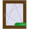 Ціноутворення Вікна 750x900 мм REHAU Euro 70 WALNUT з двох сторін. Ціна: ₴8,091.96