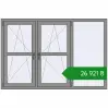 Ціноутворення Вікна 1800x1200 мм Altest Pony 375 RAL 9007 Grey aluminium з двох сторін. Ціна: ₴26,920.75