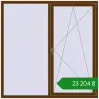 Ціноутворення Вікна 1800x1800 мм REHAU Euro 70 WALNUT з двох сторін. Ціна: ₴23,204.28