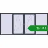 Ціноутворення Вікна 3100x1480 мм REHAU Euro 60 ANTHRACITE_GREY_STRUKTURAL з двох сторін. Ціна: ₴26,110.60
