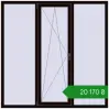 Ціноутворення Вікна 1800x1800 мм REHAU Euro 70 BLACK_BROWN з двох сторін. Ціна: ₴20,169.91