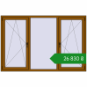 Ціноутворення Вікна 2070x1350 мм REHAU Euro 70 GOLDEN OAK з двох сторін. Ціна: ₴26,830.44