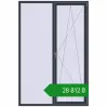 Ціноутворення Вікна 1600x2400 мм REHAU Euro 70 ANTHRACITE_GREY_STRUKTURAL з двох сторін. Ціна: ₴28,811.57