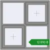 Ціноутворення Вікна 1200x1200 мм Altest Pony 375 RAL 9007 Grey aluminium з двох сторін. Ціна: ₴12,889.94