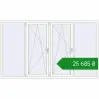 Ціноутворення Вікна 2450x1450 мм REHAU Euro 70 Білий (RAL 9016) з двох сторін. Ціна: ₴25,684.89