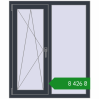 Ціноутворення Вікна 1000x1200 мм REHAU Euro 60 ANTHRACITE_GREY_STRUKTURAL з двох сторін. Ціна: ₴8,425.90