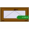 Ціноутворення Вікна 900x450 мм REHAU Euro 60 GOLDEN OAK з двох сторін. Ціна: ₴6,044.90