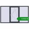 Ціноутворення Вікна 2000x1200 мм REHAU Euro 60 ANTHRACITE_GREY_STRUKTURAL з двох сторін. Ціна: ₴13,800.45