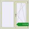Ціноутворення Вікна 1120x1130 мм REHAU Euro 60 PEARL_WHITE_BEIGE_52L-2 з двох сторін. Ціна: ₴9,121.43