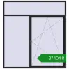 Ціноутворення Вікна 2150x2300 мм REHAU SYNEGO MD BLACK_ULTI-MATT з двох сторін. Ціна: ₴37,103.61