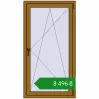 Ціноутворення Вікна 800x1500 мм REHAU Euro 60 LIGHT_OAK з двох сторін. Ціна: ₴8,496.01