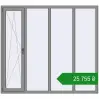 Ціноутворення Вікна 2000x1800 мм Altest Pony 375 RAL 9007 Grey aluminium з двох сторін. Ціна: ₴25,754.99