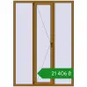 Ціноутворення Вікна 1550x2200 мм REHAU Euro 60 LIGHT_OAK з двох сторін. Ціна: ₴21,405.60