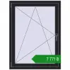 Ціноутворення Вікна 900x1200 мм REHAU Euro 60 BLACK_ULTI-MATT з двох сторін. Ціна: ₴7,771.20