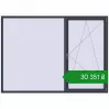 Ціноутворення Вікна 2500x1800 мм REHAU Euro 70 ANTHRACITE_GREY_STRUKTURAL з двох сторін. Ціна: ₴30,351.11