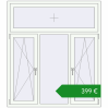 Ціноутворення Вікна 1500x1700 мм REHAU Euro 70 Білий (RAL 9016) з двох сторін. Ціна: €399.28