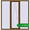 Ціноутворення Вікна 1730x1810 мм REHAU Euro 60 WALNUT з двох сторін. Ціна: ₴15,784.49