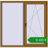Ціноутворення Вікна 1460x1430 мм REHAU Euro 60 LIGHT_OAK з двох сторін. Ціна: ₴12,480.26