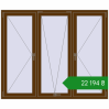 Ціноутворення Вікна 1800x1500 мм REHAU Euro 60 WALNUT з двох сторін. Ціна: ₴22,194.01
