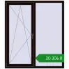 Ціноутворення Вікна 1400x1600 мм REHAU Brillant-Design BLACK_BROWN з двох сторін. Ціна: ₴20,306.06