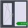 Ціноутворення Вікна 1000x1000 мм REHAU Euro 70 ANTHRACITE_GREY_STRUKTURAL з двох сторін. Ціна: ₴10,169.54