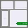 Ціноутворення Tilt-and-Turn 1500x1500 mm Altest Pony 375 RAL 9007 Grey aluminium two-sided. Ціна: ₴12,550.24