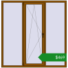 Ціноутворення Вікна 1760x1800 мм REHAU Euro 70 GOLDEN OAK з двох сторін. Ціна: $469.39