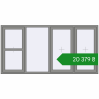 Ціноутворення Вікна 2400x1200 мм Altest Pony 375 RAL 9007 Grey aluminium з двох сторін. Ціна: ₴20,379.04