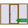 Ціноутворення Вікна 2050x1560 мм REHAU Euro 70 LIGHT_OAK з двох сторін. Ціна: ₴24,206.56