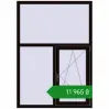 Ціноутворення Вікна 1200x1700 мм REHAU Euro 60 BLACK_BROWN з двох сторін. Ціна: ₴11,964.79