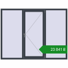 Ціноутворення Вікна 2050x1560 мм REHAU Euro 70 ANTHRACITE_GREY_STRUKTURAL з двох сторін. Ціна: ₴23,840.86
