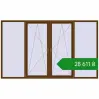 Ціноутворення Вікна 3000x1800 мм REHAU Euro 60 WALNUT з двох сторін. Ціна: ₴28,610.84