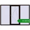 Ціноутворення Вікна 2050x1430 мм REHAU Euro 60 BLACK_BROWN з двох сторін. Ціна: ₴14,344.25