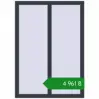 Ціноутворення Вікна 870x1220 мм REHAU Euro 60 ANTHRACITE_GREY_STRUKTURAL з двох сторін. Ціна: ₴4,961.48