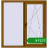 Ціноутворення Вікна 1230x1290 мм REHAU SYNEGO MD GOLDEN OAK з двох сторін. Ціна: ₴16,561.75