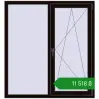 Ціноутворення Вікна 1300x1400 мм REHAU Euro 60 BLACK_BROWN з двох сторін. Ціна: ₴11,518.27