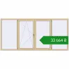 Ціноутворення Вікна 3000x1400 мм Altest Pony 375 RAL 1014 Ivory з двох сторін. Ціна: ₴33,664.44