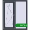 Ціноутворення Вікна 1040x1230 мм REHAU Brillant-Design ANTHRACITE_GREY_STRUKTURAL з двох сторін. Ціна: ₴14,108.49