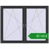 Ціноутворення Вікна 1800x1400 мм Altest Pony 375 RAL 9017 Traffic black з двох сторін. Ціна: ₴30,142.53