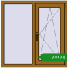 Ціноутворення Вікна 1000x1004 мм REHAU Euro 60 LIGHT_OAK з двох сторін. Ціна: ₴8,048.64
